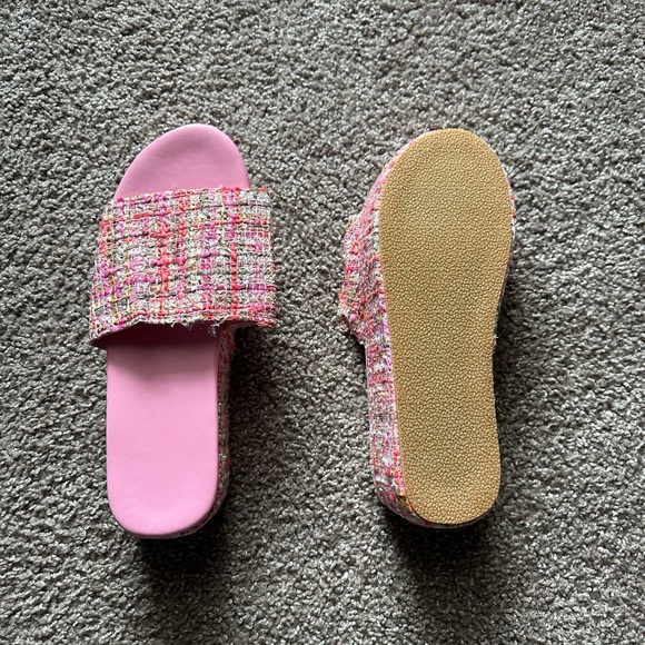 SOLD Tweed Platform Sandal - Picture 2 of 3